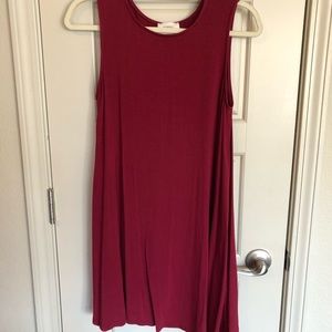 Everly Maroon Shift Dress